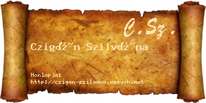 Czigán Szilvána névjegykártya